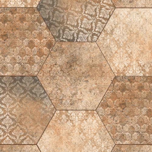Azulejos hexagonal de estilo rustico ABADIA DECOR 22X25 MATE