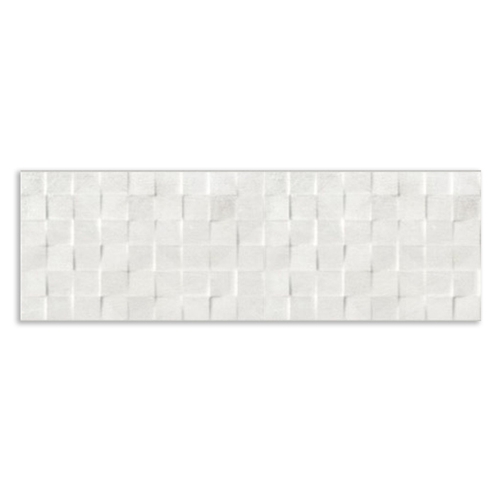 azulejo blanco con relieve para cocinas y baños ANDIA DECOR BIANCO 25X70