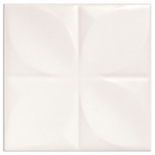 azulejo blanco con relieve ATELIER RIB DECOR WHITE