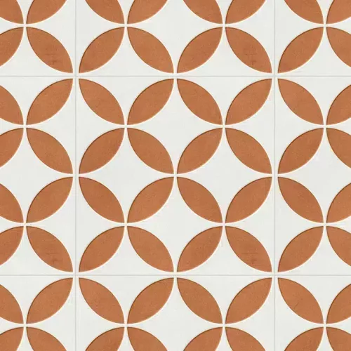 Azulejos Hidráulicos Mayari Clay Petals 22.3x22.3 Mate para interior