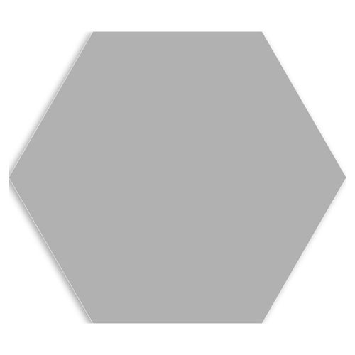 baldosa hexagonal de color gris para baños y cocinas BASIC HEX SILVER