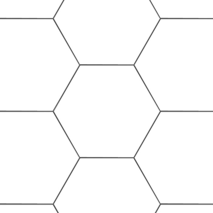 azulejo blanco en formato hexagonal Basic Hex White 22x25