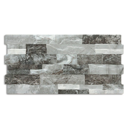Azulejo piedra en tonos grises Bera Gris 25x50 Mate