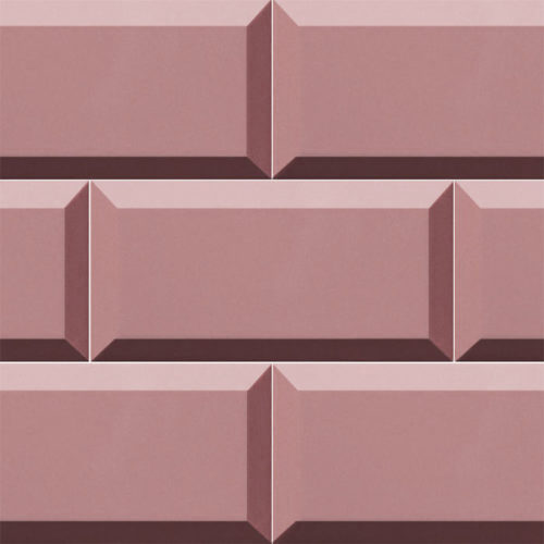 azulejo biselado 10x20 rosa brillo