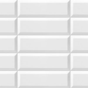 azulejo blanco biselado para paredes BISEL 10X30 BLANCO