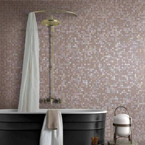 Mosaico enmallado para piscina y baño Bamboo Beige – 31.6X31.6 Detalle