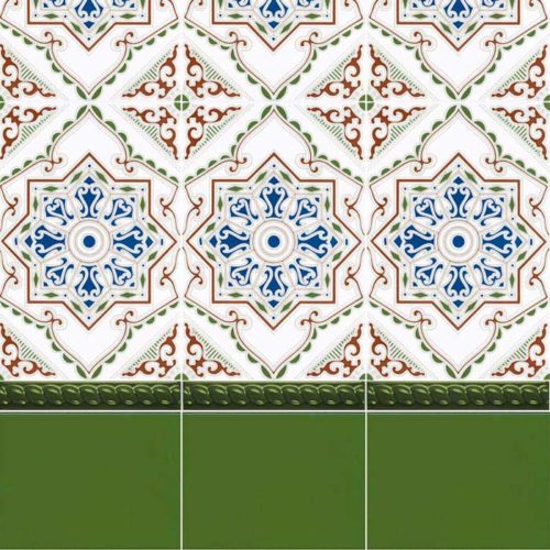 azulejos sevillanos verdes - SERIE Chiclana
