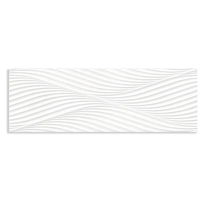 Azulejo blanco para paredes de cocinas y baños Donna White Decor 33.3x100 Mate Rec