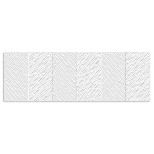 azulejo blanco con relieve en formato 30x90 rectificado