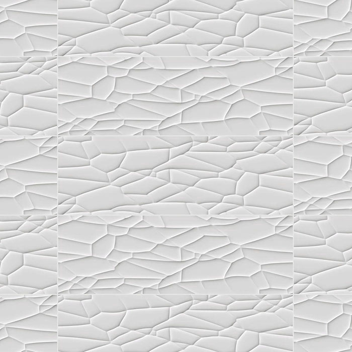 azulejos blancos con relieve para baños Glaciar Mojave 30x90 Mate Rec