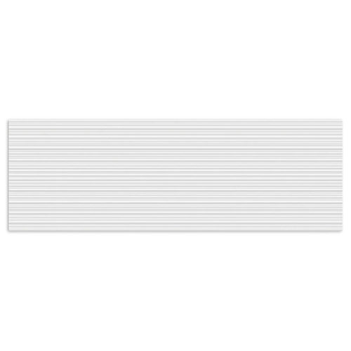 azulejo blanco con relieve en formato Glaciar Stripes 30x90 Mate Rec