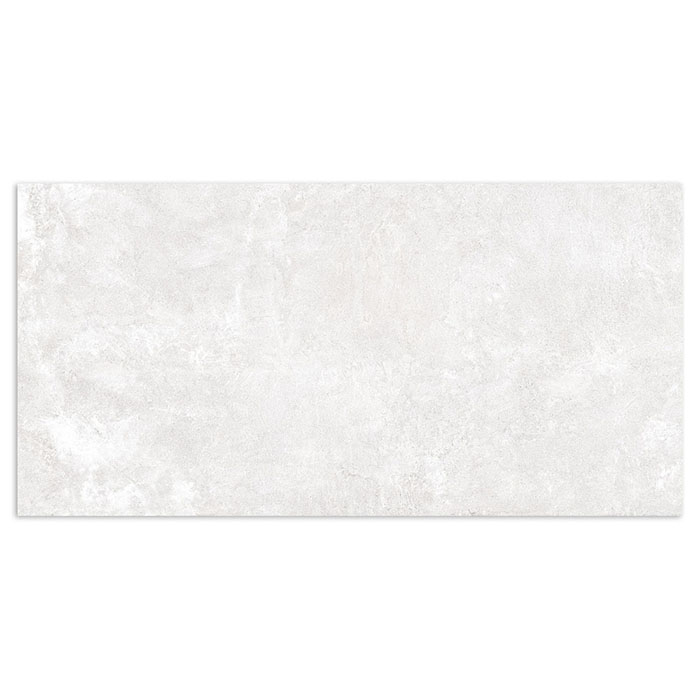 azulejo porcelánico de gran formato imitación cemento Grunge White 75.5x151 Mate Antideslizante Rec