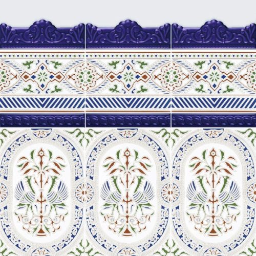 azulejo andaluz azul Colección Jaén