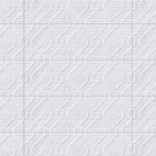 azulejos blancos con relieve para baños Glaciar Crown 30x90 Mate Rec