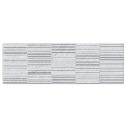 azulejos blancos textura piedra con relieve Kliff Section White 30x90 Mate Rec