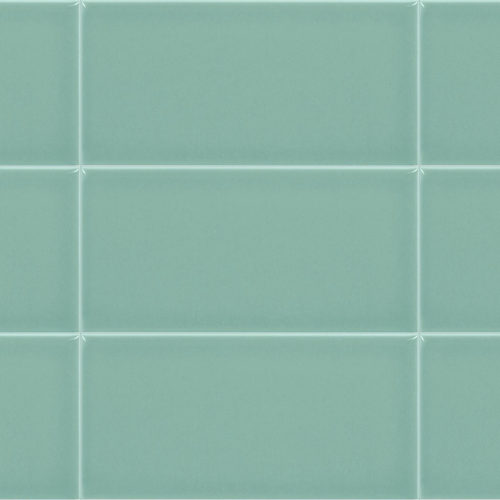 azulejos verdes para cocina Liso 7.5x15 Verde Agua Marina Brillo