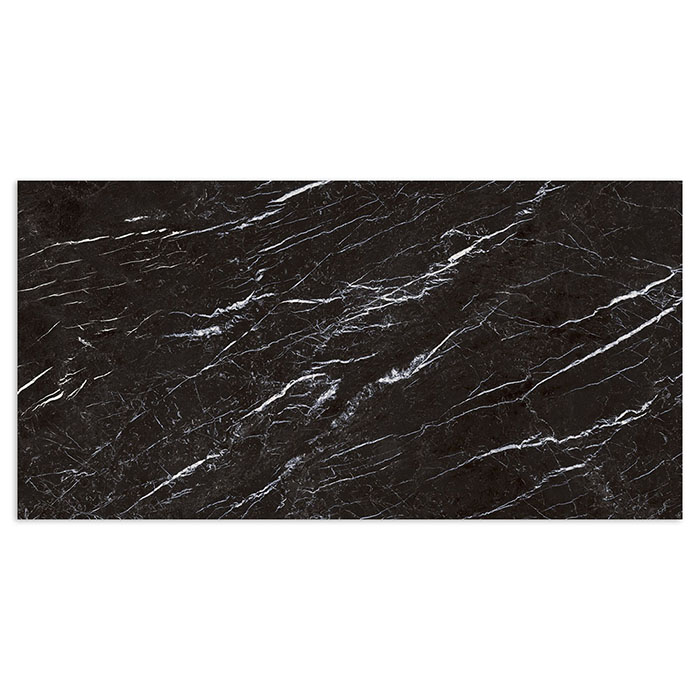 gres porcelanico marmol Marquina Black 75.5x151 Pulido Rec
