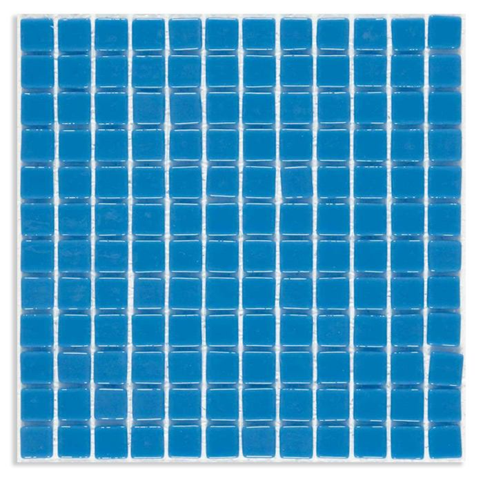 Antideslizante Azul 31.6X31.6 (2.5X2.5) Brillo - Azulejo Gresite