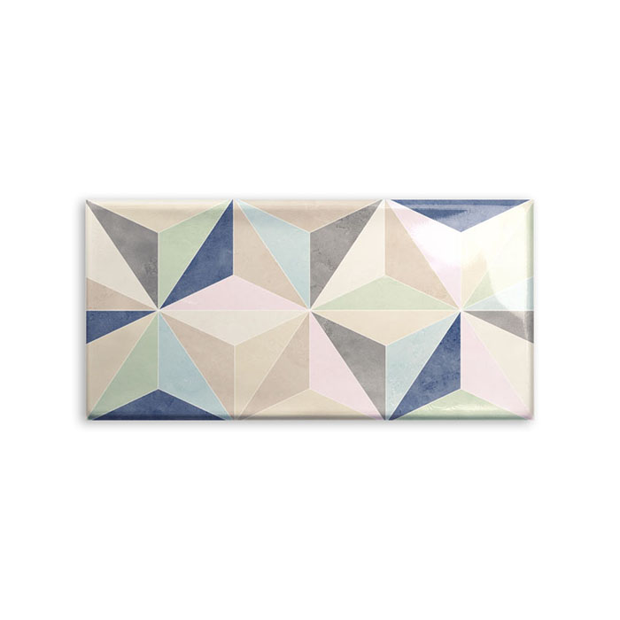 azulejo tipo metro Ocean Decor Star Mix 7.5x15 Brillo
