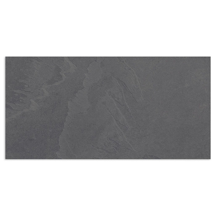 Azulejo oscuro imitación piedra Overland Antracite 60x1200 Antideslizante Suave Rec