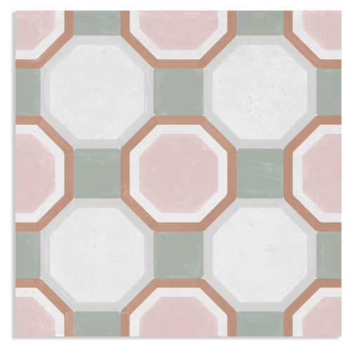 Azulejo tipo hidráulico Patterns Pink Diamond 22.3x22.3 Mate