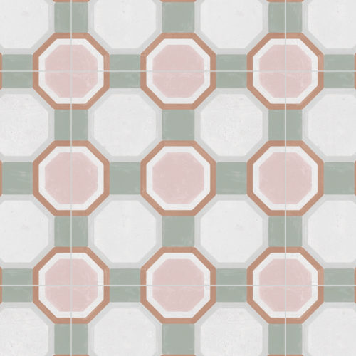 Baldosa hidráulica Patterns Pink Diamond 22.3x22.3 Mate