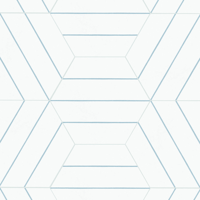 Hidráulico hexagonal azul claro Porto Savona Aqua colocación