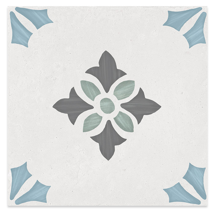 Azulejo Sirocco Bloom 22.3X22.3 Mate estilo hidráulico