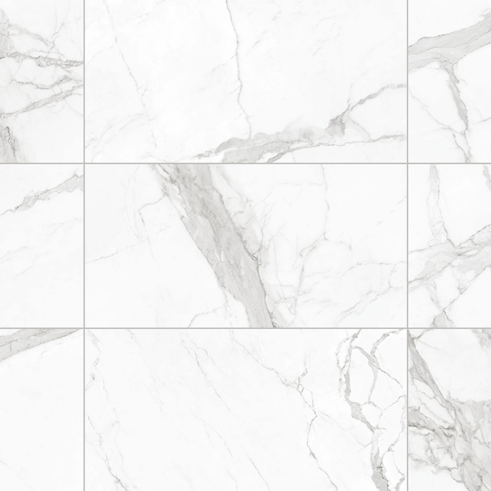 suelos porcelanicos efecto marmol Statuario Luxe Blanco 60x120 Pulido Rec
